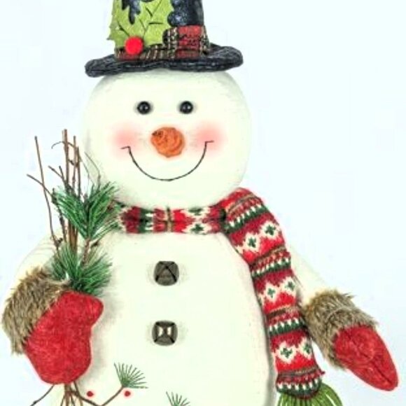 Festive Snowman Stretch Leg Figurine - Picture 3 of 4